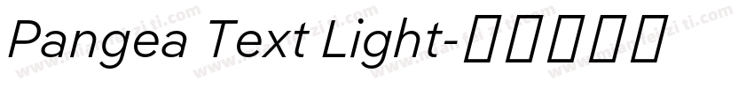 Pangea Text Light字体转换